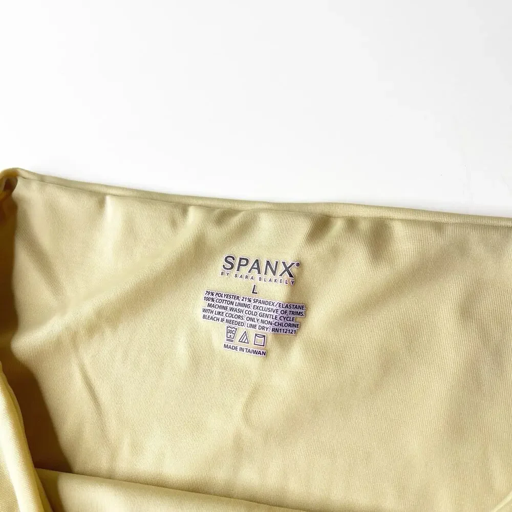 Spanx‎ Size Large High Waist Bikini Panties Nude Full Coverage Bottoms Shapewear